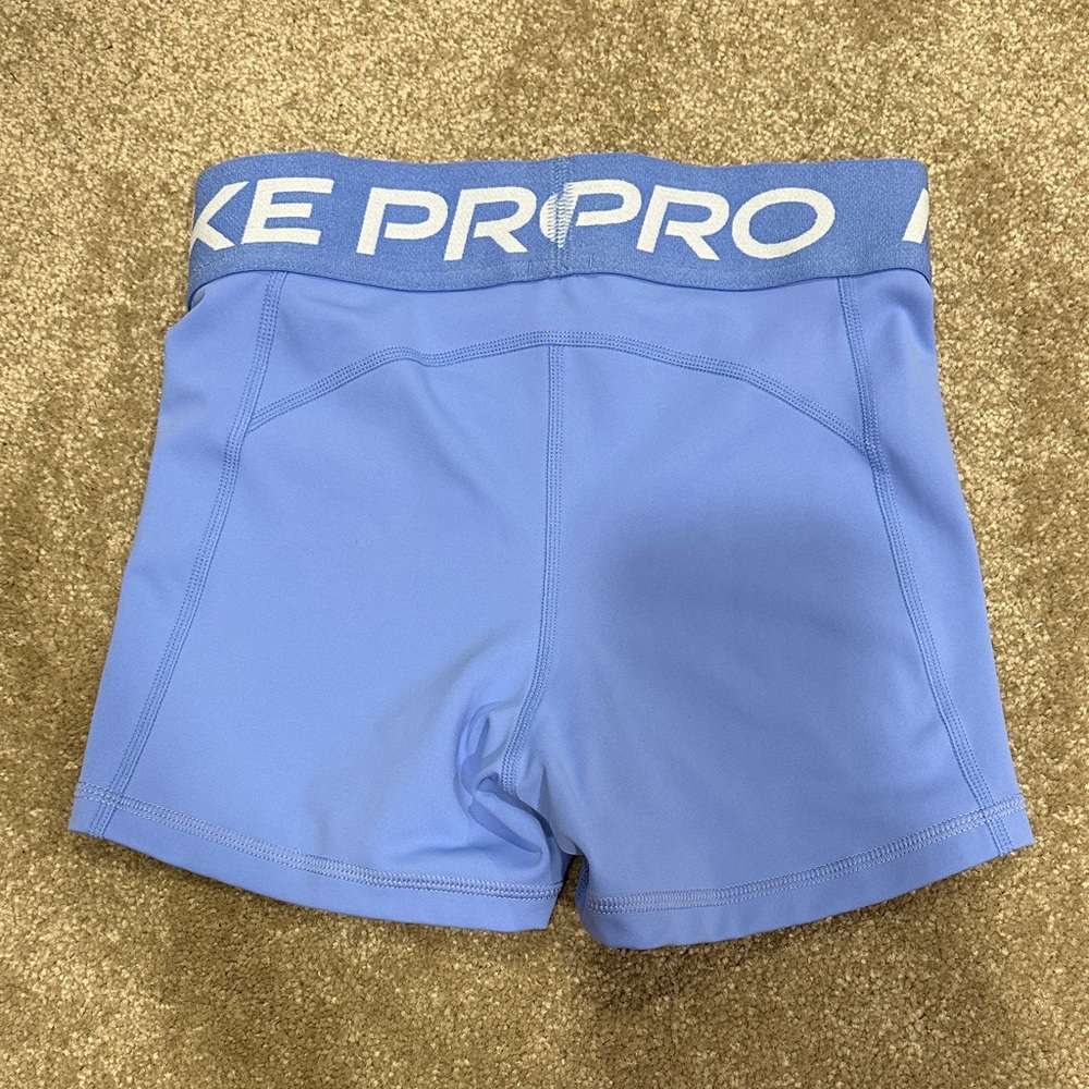 Nike Pro Light Blue Shorts - Picture 3 of 3